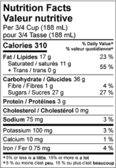 Nutrition Facts
